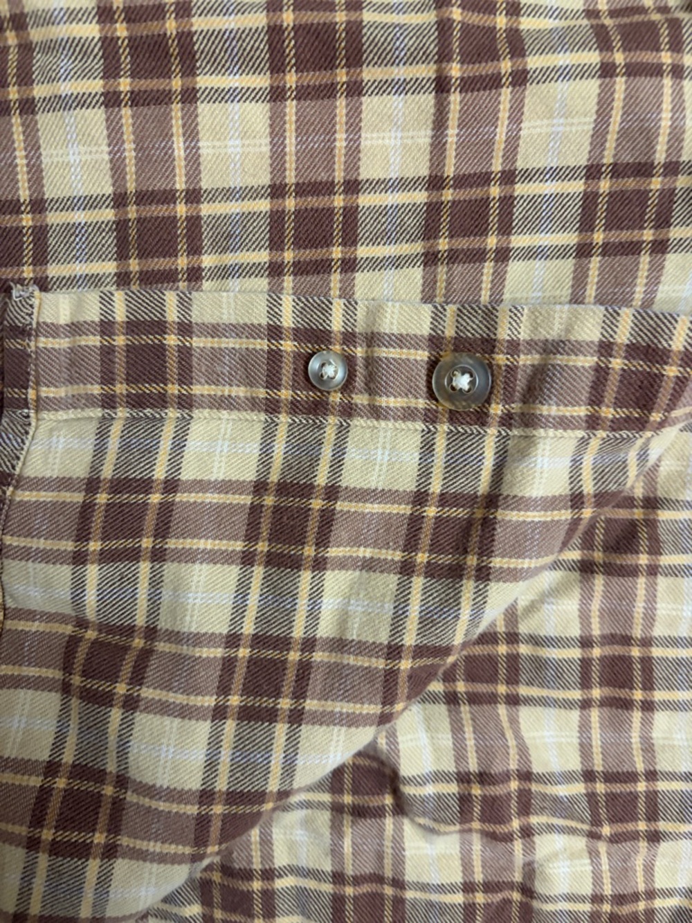 VTG Ralph Lauren XL Jean Company Black Label Beige and Brown Plaid Button-Down - Picture 7 of 9
